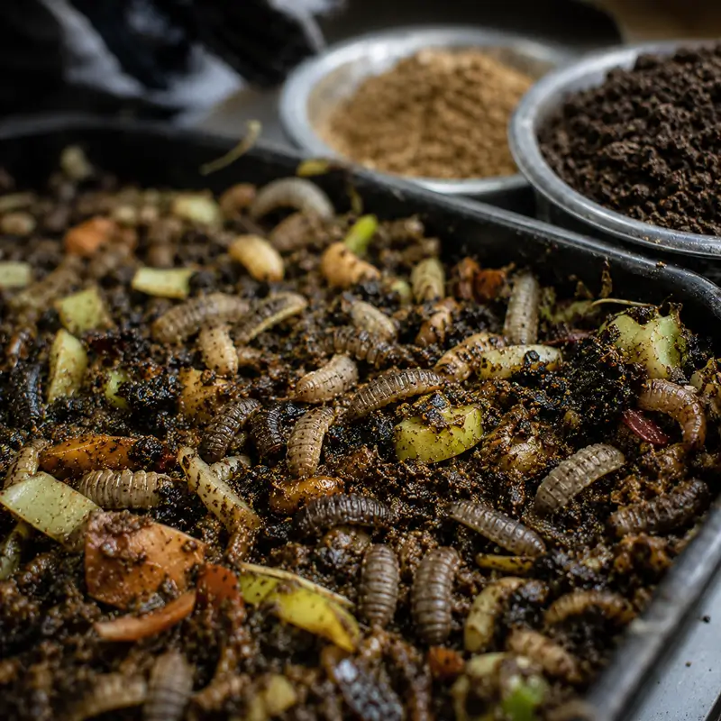 BSF Larvae for Protein Feed Organic Fertilizer