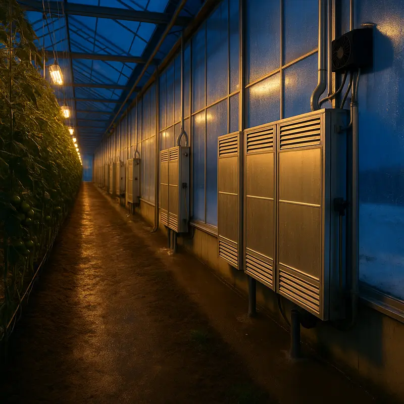 ذخیره سازی حرارتی PCM در گلخانه های بزرگ مقیاس مدل سازی