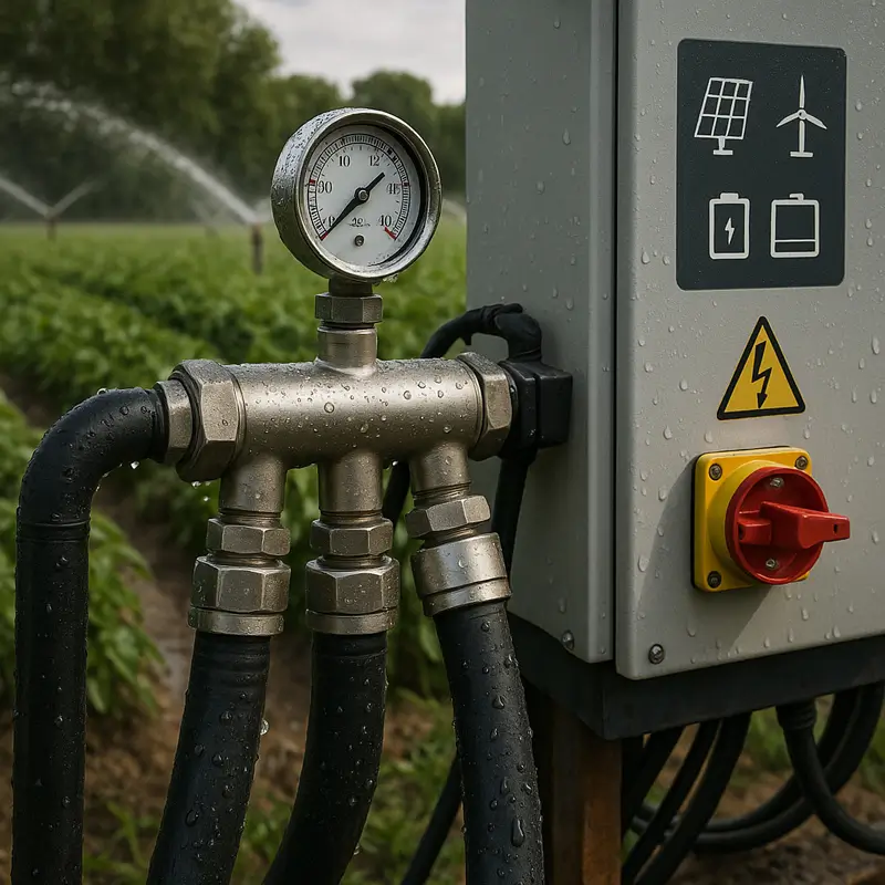 میکروگرید هیبریدی مزرعه برای تاب آوری آبیاری