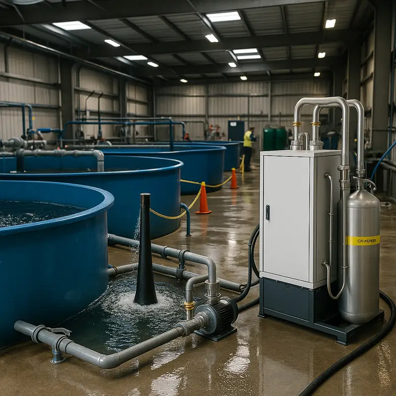 هیدروژن سبز در آبزی پروری با الکترولایزر برای اکسیژن رسانی